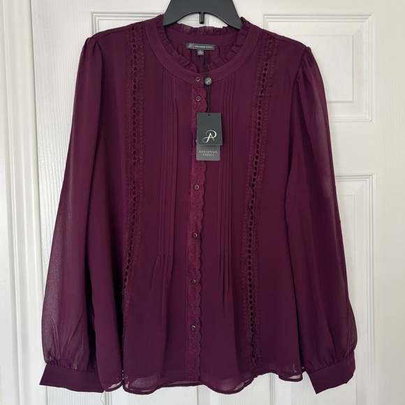Adrianna Papell Tops - New Adrianna Papell Purple Women's Top Size XL